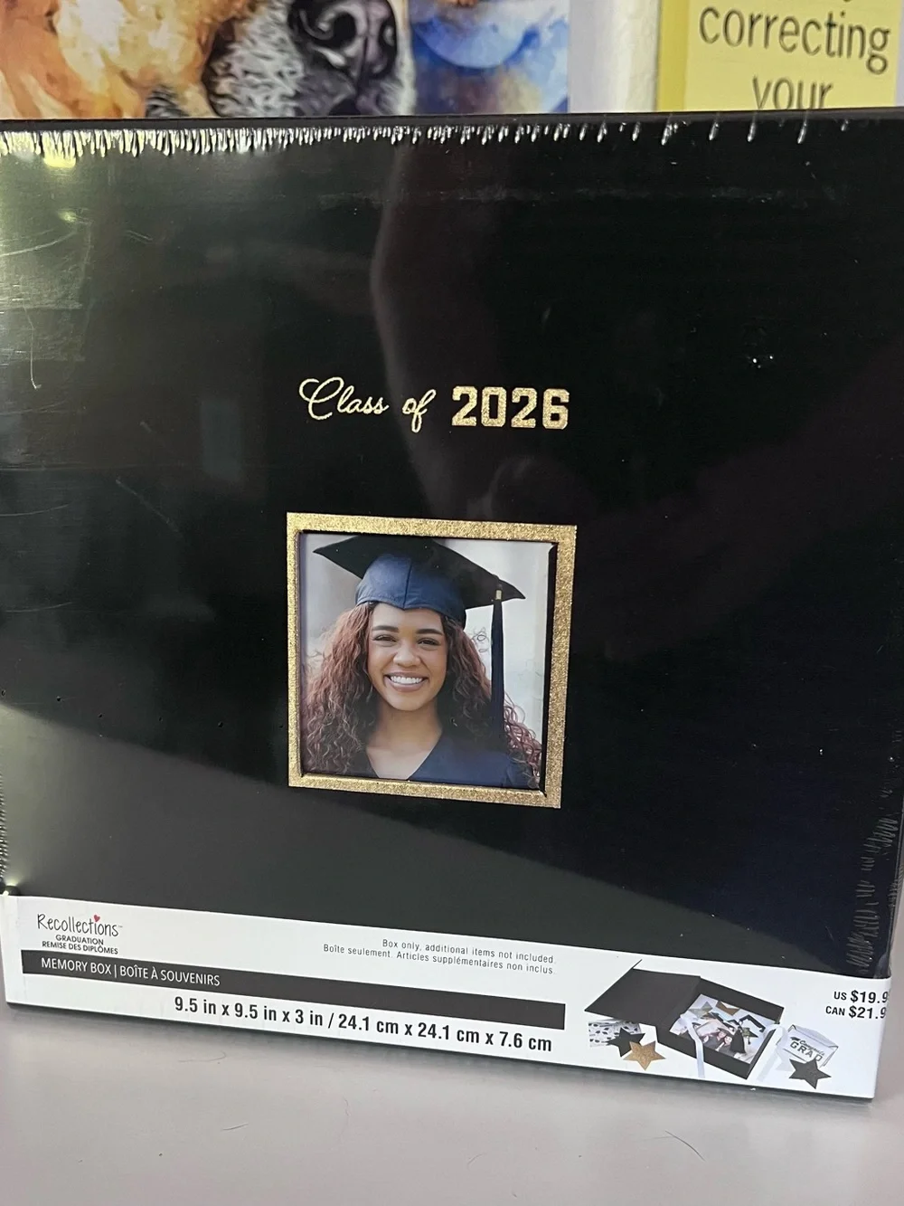 Recollections Class of 2026 Memory Box in Black with Gold Accents